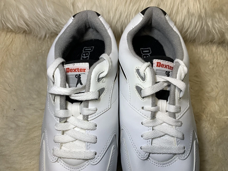 ZAPATO DE GOLF DEXTER SHAWNEE PARA HOMBRE 9,5 WW IMPECABLE NOS CLÁSICO BLANCO F746-9 Foto 4 de 4