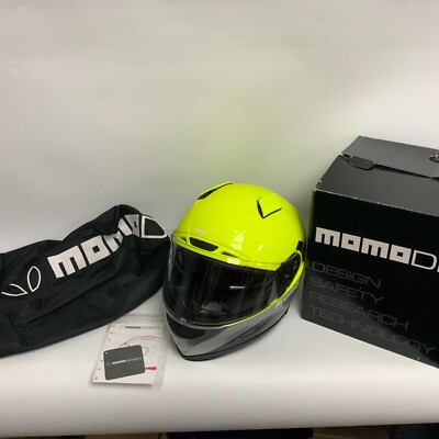 momo design hornet helmet large yellow fluo grey new, unworn UK