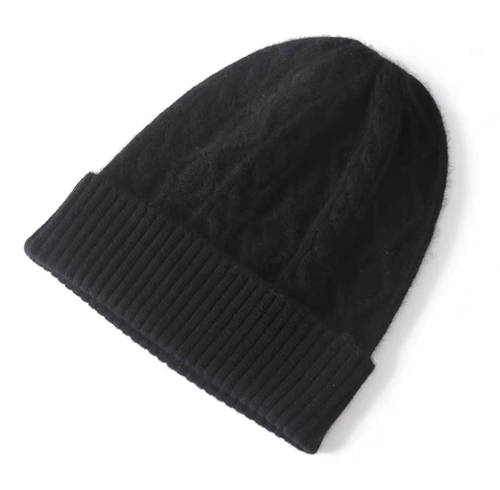 Fox's Pure Cashmere Cable Knit Ribbed Beanie Hat Softest Mongolian Baby Cashmere - Picture 4 of 7