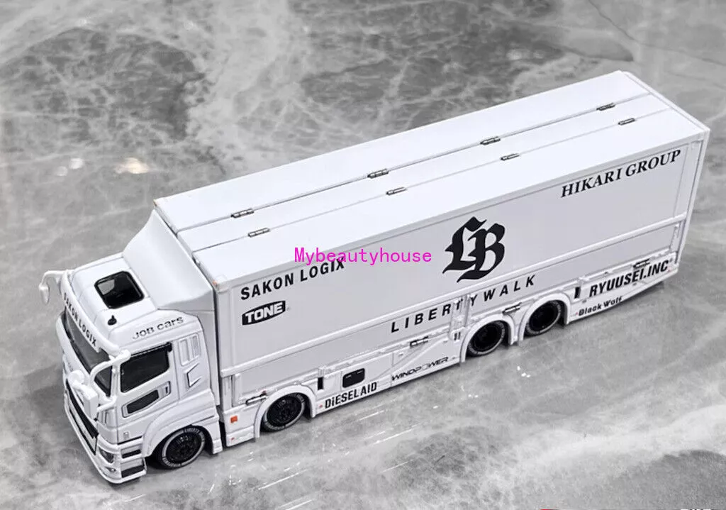 GCD 1:64 White LB Fuso Super Great Transport Truck Model GCD 1:64 White LB Fuso Super Great Transport Truck Model