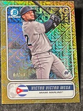2019 Bowman Chrome GOLD MOJO REFRACTOR PROSPECT ROOKIE Victor Victor Mesa 04/50