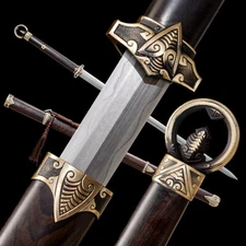 Functional Sword Folded Steel Sharp Brass Cicada Parts Chinese TaiChi Tang Jian