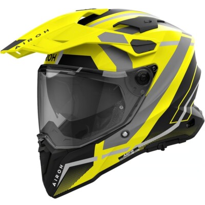 AIRROH COMMANDER 2 MAVICK YELLOW MATT FULL FACE ENDURO MOTORCYCLE HELMET SIZE XS