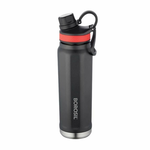 1 Pc Stainless Steel Vacuum Insulated Water Bottle From Borosil 710 Ml Black Ebay