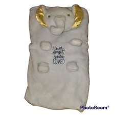 Hallmark Blue Never Forget You're Loved Elephant Plush Blanket Blankie Lovey