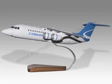 British Aerospace RJ100 Cobham Aviation New Livery Desk Wood Model Large 1/72