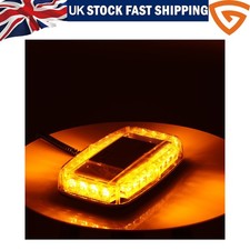 24 LED Warning Strobe Amber Flashing Beacon Magnetic Car Roof Recovery Light Bar
