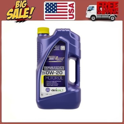 Royal Purple High Performance Motor Oil 0W-20, premium synthetic, 5 qt