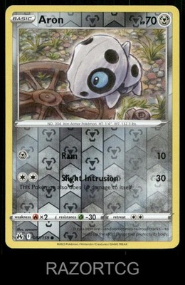 Aron 087/159 C Crown Zenith Pokemon Reverse Holo LP