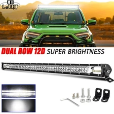 Ultra Slim 38inch Dual Row LED Light Bar Spot Flood Offroad 4WD UTV UTE 37" 36"