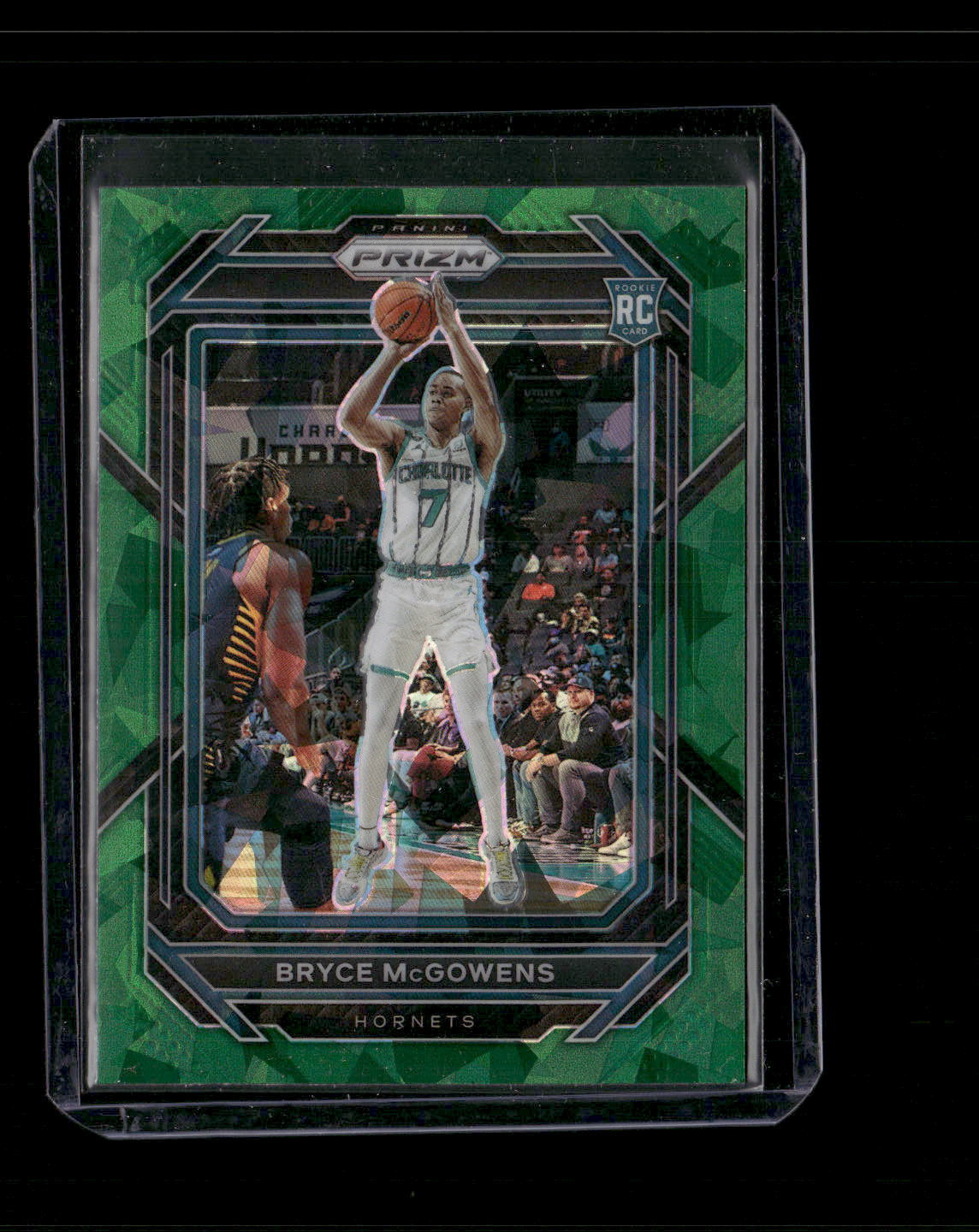 2022-23 Panini Prizm Green Ice #222 Bryce McGowens Charlotte Hornets