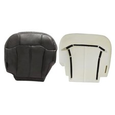 Driver Side Bottom Replacement Leather Seat Cover and Bottom Foam Cushion Pad