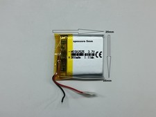 Batterie LiPo 3.7v 300mha per dispositivi elettronici GPS,BLUETOOTH,SMART WACHT 