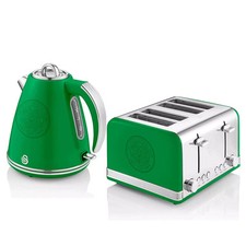 Swan Celtic FC Retro Toaster 4 Slice Red Indicator Lights Defrost Reheat 1600W