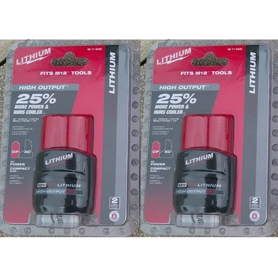 MARKENLOS 2 Stück 12V Original Akku Für Milwaukee M12 B3 Lithium M12B2 M12 M12B 48-11-2430