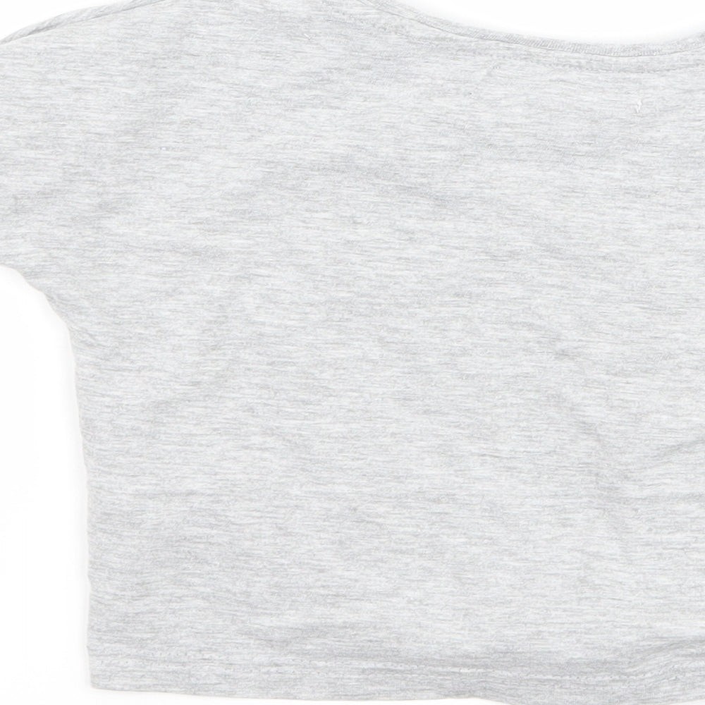 Girls UK Size 4-5 Years Minoti Grey Basic T-Shirt image 4