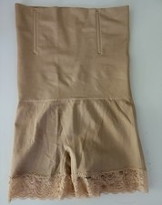 High waist shapewear shorts UK size 10-12. Waist 30-33  underwear beige lace.