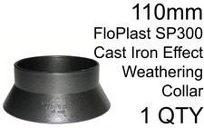 110mm FloPlast SP300 Cast Iron Effect Weathering Collar Soil Pipe SP300CI