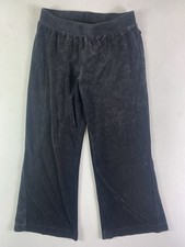 St John Sport Velour tracksuit Pants Only Womens Small Black 28x24 elastic Waist
