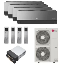 LG Art Cool Mirror Ductless Mini Split Heat Pump System - 4-Zone - 54k BTU Ou...
