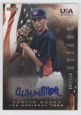 2012 USA Baseball National Team 15U Profile Signatures Austin Moore Auto 0c2