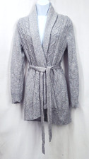 Merona Gray Cardigan Sweater Angora/Wool Blen...