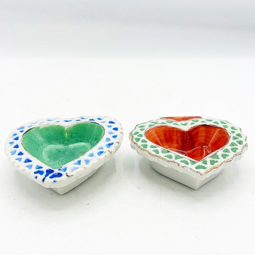 Bandejas pequeñas para baratijas en forma de corazón de Japón ocupado - Imagen 3 de 8