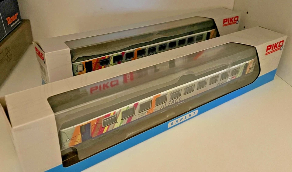 🌟 PIKO HO 58641 - coffret de 2 voitures corail TER Alsace SNCF - Photo 3/4