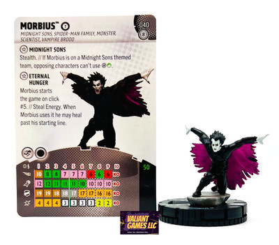 Marvel Heroclix Morbius #040 w/ Card Strange Tales Set