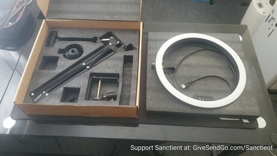 Neewer RP12-H - 12'' LED Ring Light Kit w/ Desk Mount, Boom Arm & Remote Shutter