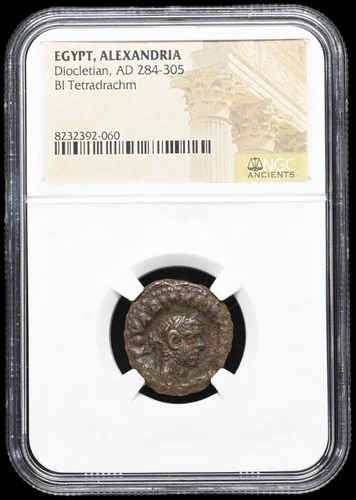 EGYPT, Alexandria. Diocletian. AD 284-305. Potin Tetradrachm, NGC Certified