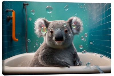 Leinwandbild Koala in der Badewanne - Michael artefacti