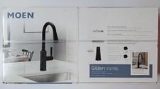 Moen Gilden 87679BL Matte Black High Arc Pull Down Kitchen Sink Tap Water Faucet