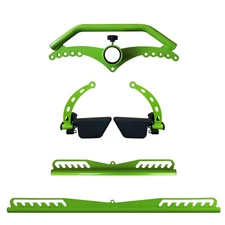 4Pcs Set Green Adjustable Lat Pull down Bar Cable Machine Attachments for Gym