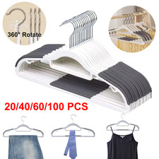 Durable Plastic Hangers Non Slip for Clothes Coat Heavy Duty 360  Swivel Hook