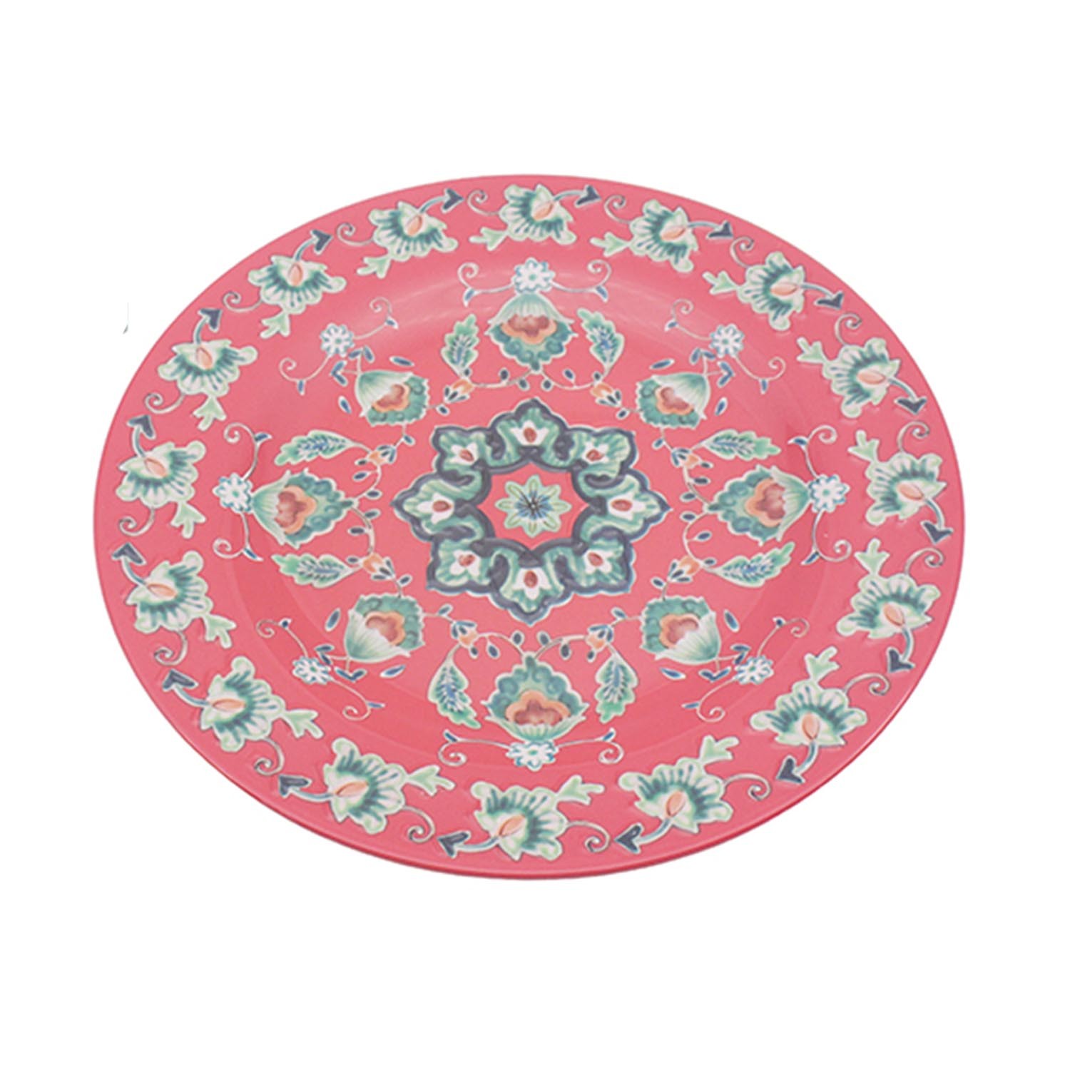 Melamine Plate 28cm Red Tuscany Bohemian Bohemian Design Dinnerware