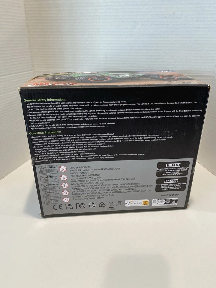 Hailboxing item number 2105 RC Monster Truck off-road 4 x 4 1:14th Scale - Image 2 of 4