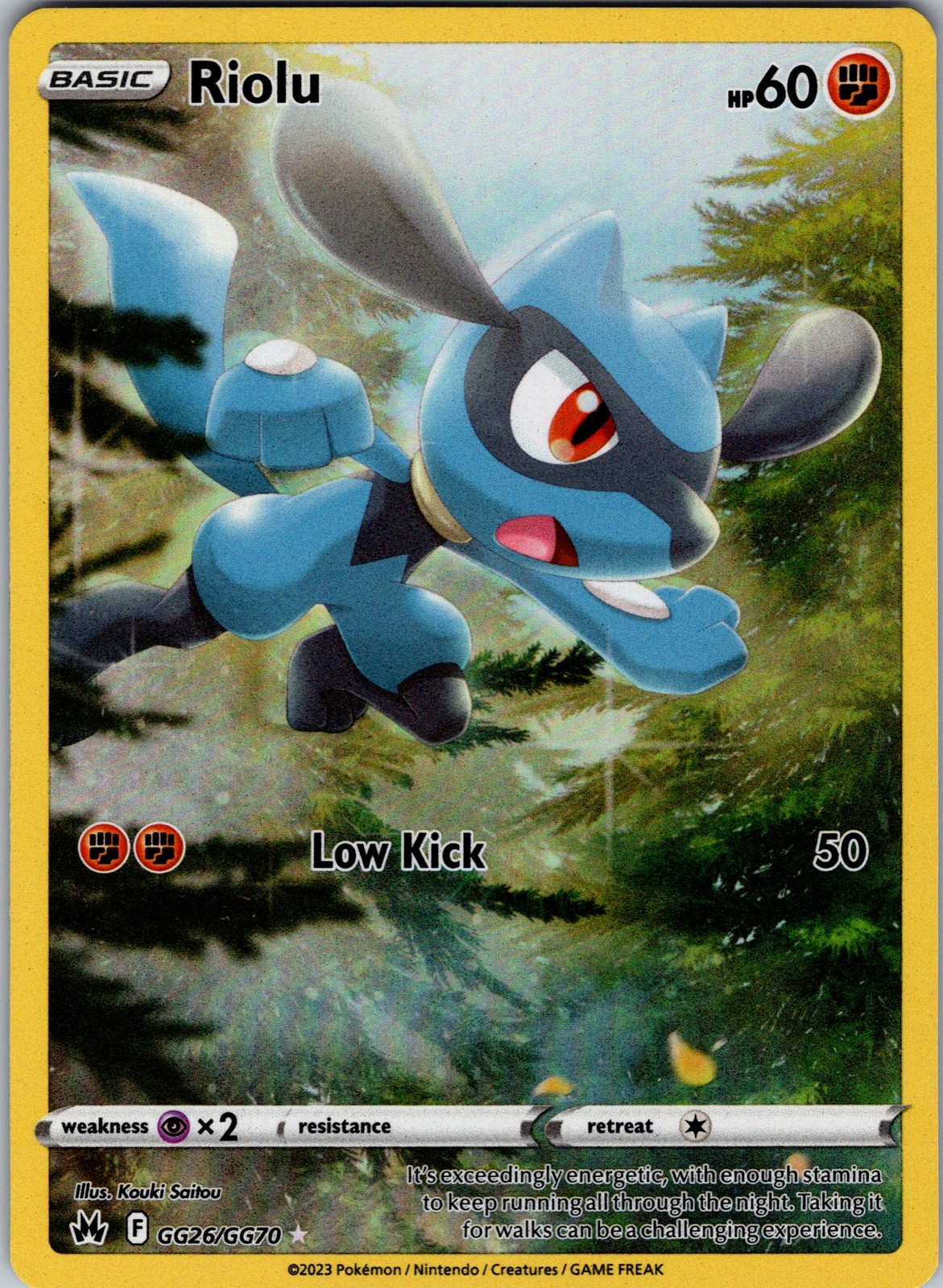 Riolu Ultra Rare Crown Zenith: Galarian Gallery GG26/GG70 NM - Pokemon TCG