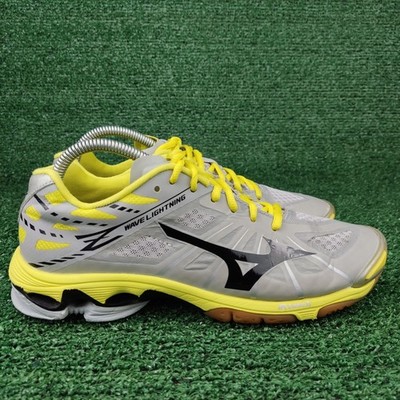 Mizuno Sneakers Womens 9 Silver Yellow Wave Lightning Z Volleyball V1GC150004