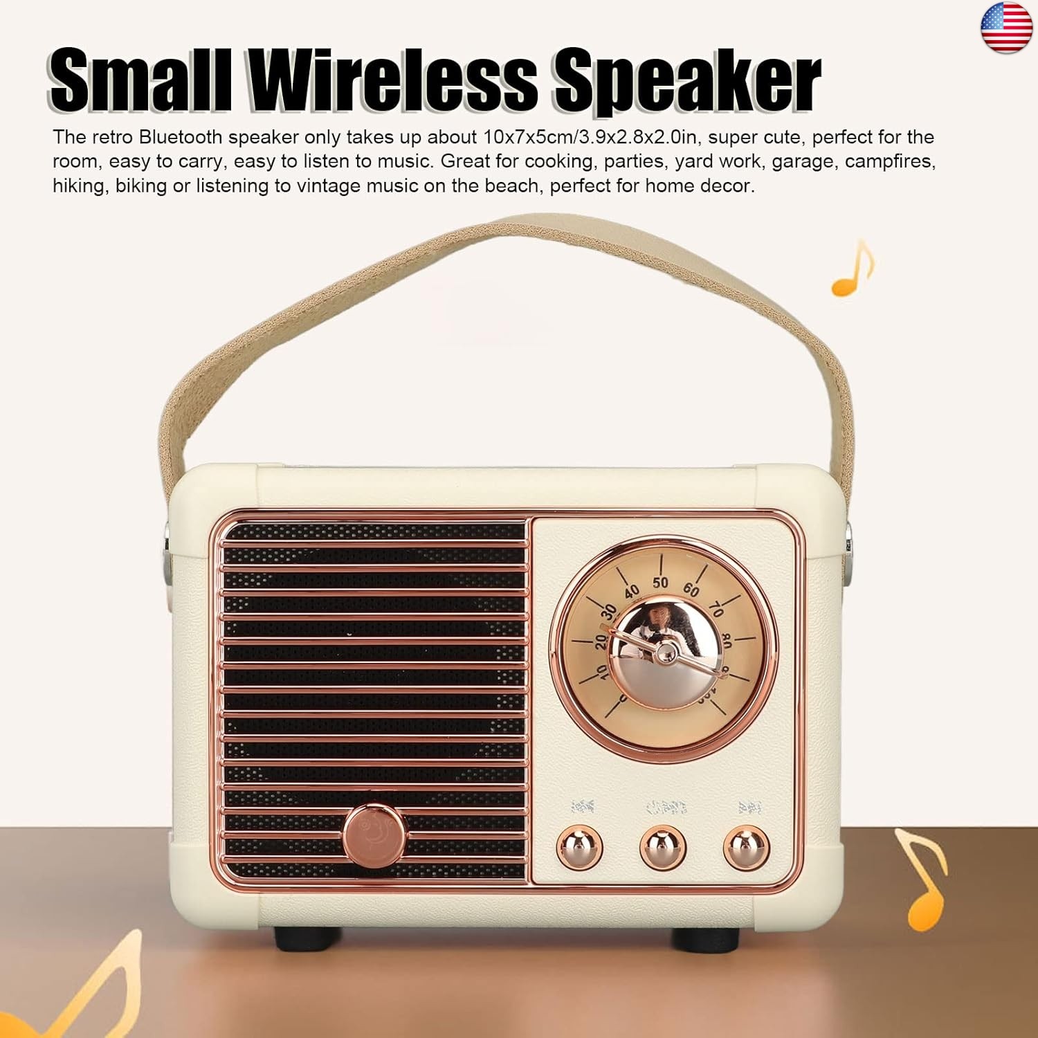 Tbest Vintage Bluetooth Speaker,Retro Bluetooth Speaker Vintage Decor Old