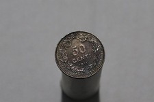 🧭 🇧🇪 BELGIUM 50 CENTIMES 1911 SILVER DER BELGEN NICE TONING B88 #Z3244