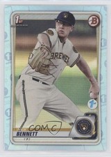 2020 Bowman 1st Edition Sky Blue Foil Nick Bennett #BFE-140 0c6