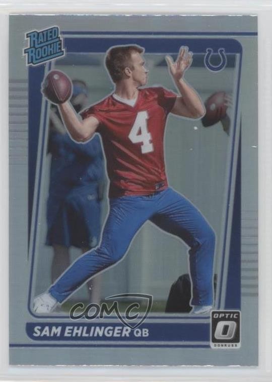 2021 Panini Donruss Rated Optic Holo Preview Sam Ehlinger #P-319 Rookie RC 5i2