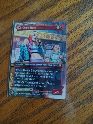 Gwen Stacy (0202) (Borderless) Marvel's Spider-Man MTG Regular Near Mint 