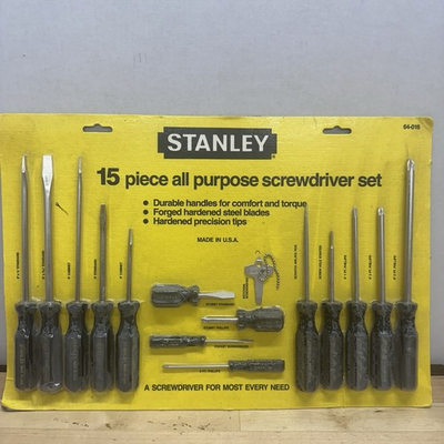 #ad #ad Stanley 64 016 15 Piece All Purpose Screwdriver Set new old stock $90.00