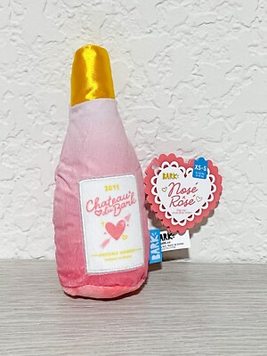 Bark Box Nose Rose Valentine's Wine Plush Size XS/S Pink Dog Toy NWT | eBay