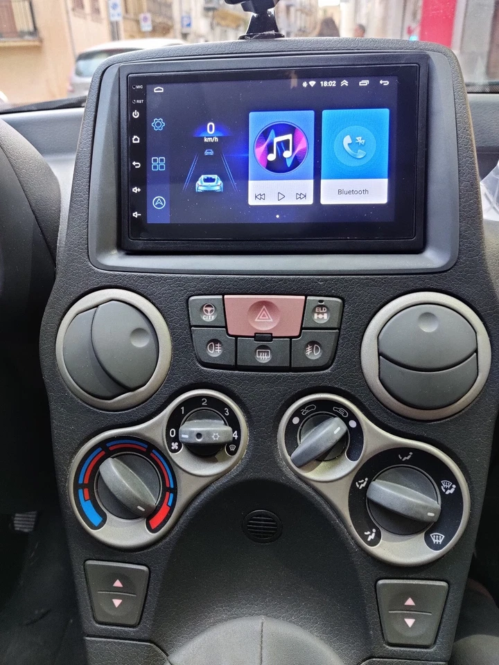 Kit Autoradio 2Din 7" Android14 64G per Fiat Panda 169 2003-2011 GPS Wifi BT SWC - Immagine 3 di 4