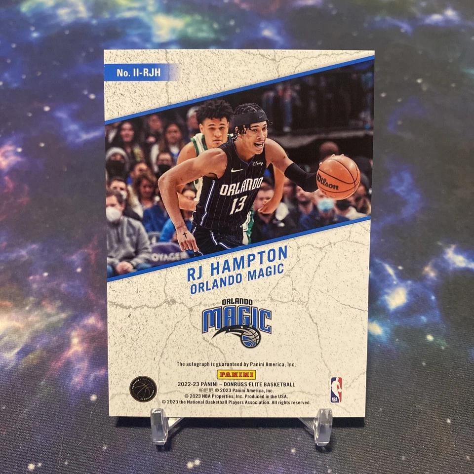 2022-23 Donruss Elite RJ Hampton Impact Impressions Auto #JH Magic Autograph - Image 2 of 2