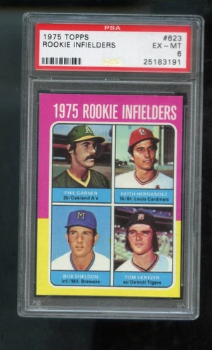 1975 Topps #623 Rookie Infielders Keith Hernandez Phil Garner PSA 6 Graded Card