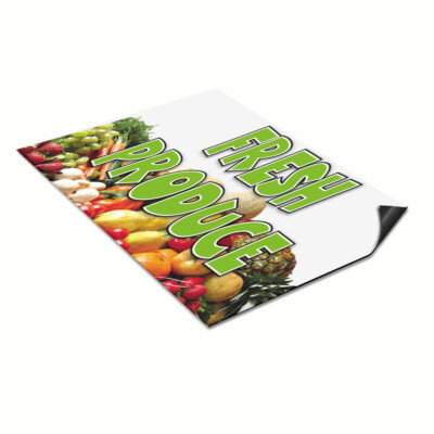 Car Magnet Set of 2 Fresh Produce Restaurant Cafe Bar B Industrial Sign